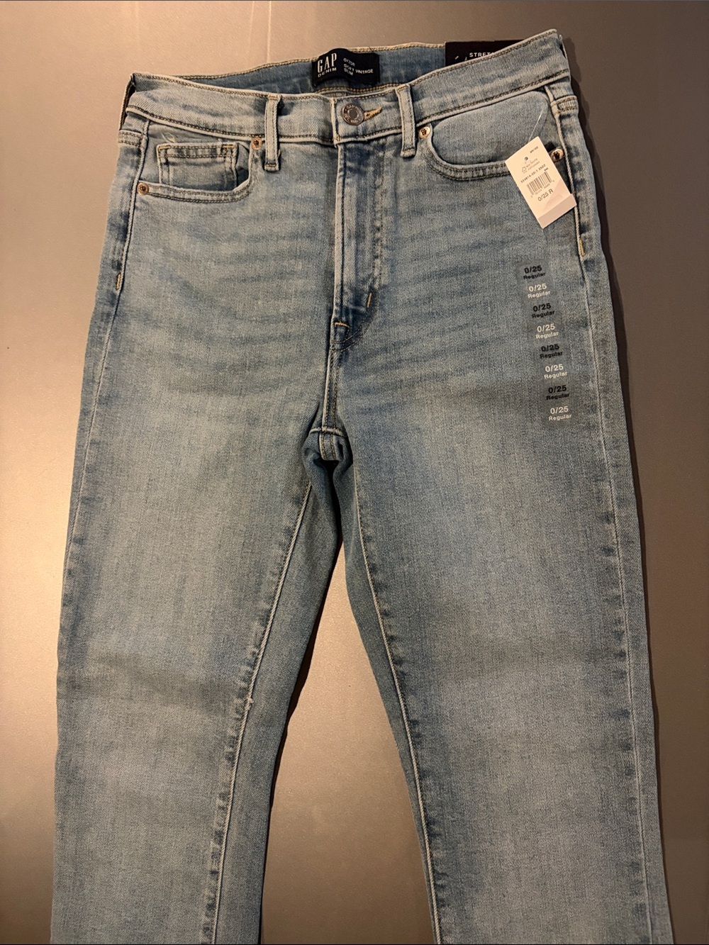 Gap nwt soft vintage slim size 0/25 new with tags $70 high rise hits ankle blue